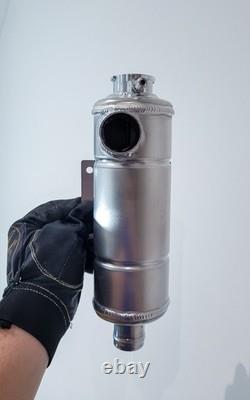 Pot de swirl en aluminium 0,9L réservoir de liquide de refroidissement 3 expansion de radiateur entrée/sortie 32 mm