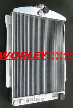 RADIATEUR EN ALUMINIUM À 2 RANGÉES pour VOITURE CHEVY STREET ROD AUTO 1940-1941 NEUF