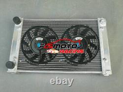 RADIATEUR EN ALUMINIUM + VENTILATEURS POUR VW CORRADO SCIROCCO JETTA GOLF GTI MK2 1.8 16V 86-92