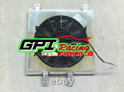 Radiateur 32mm +CACHE+VENTILATEUR pour Honda Civic Del Sol EG EK EH EJ EM B16 B18 92-00