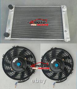 Radiateur Aluminal+fans Pour Vw Corrado Scirocco Jetta Golf Gti Mk2 1.8 16v 86-92