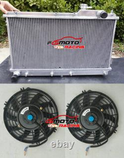 Radiateur En Aluminium+fans Pour Mazda Miata Mx-5 Mx5 Na B6ze 1.6l 1.8l 1990-1997 Mt