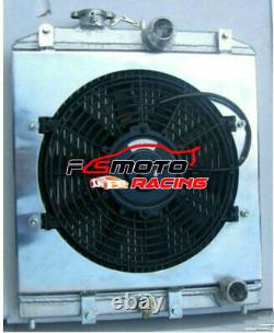 Radiateur de 32mm + PROTECTION + VENTILATEUR pour Honda Civic Del Sol EG EK EH EJ EM B16 B18 de 92 à 00