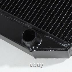 Radiateur double cœur en alliage d'aluminium noir de 42 mm pour Ford Escort MK2 1.6 RS