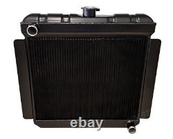 Radiateur en alliage Escort Mk1 Mk2 Classic avec collecteur droit BDA XE en aluminium noir