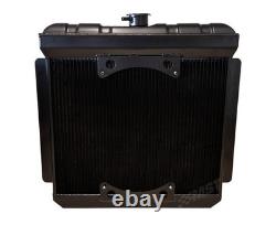 Radiateur en alliage Escort Mk1 Mk2 avec collecteur classique pour moteur Ford Zetec en aluminium noir