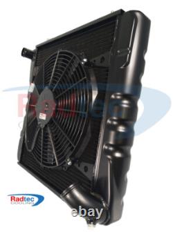 Radiateur en alliage Radtec pour Jaguar E-Type Série 1 3.8 + ventilateur SPAL 14