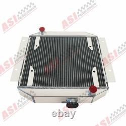 Radiateur en alliage à 3 rangées avec carénage en aluminium, ventilateur et relais, compatible avec Ford Escort 71-80 MT