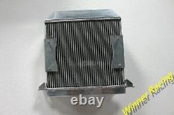 Radiateur en alliage adapté à la Morgan Plus 4 / +4 de 1954-1968 avec ventilateur électrique de 12 et support