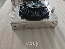Radiateur en alliage + carénage + 2 ventilateurs, compatible Jaguar XKE E-TYPE 5.3L Série 3 V12 MT 1971-74