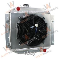 Radiateur en alliage d’aluminium à 3 rangées avec carénage de ventilateur et relais, compatible avec Ford Escort 1971-1980 MT UK