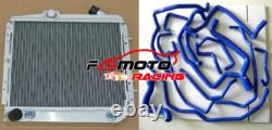Radiateur en alliage pour Renault Super 5 GT R5 1.4L Turbo Phase 2 de 1988 à 1991 + Durite BLEUE
