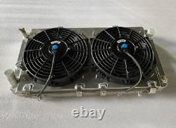 Radiateur en alliage + ventilateur électrique + carénage compatible avec Toyota MR2 1.6L AW11 MK1 1984-1989
