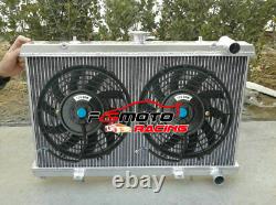 Radiateur en alliage + ventilateur pour Nissan SILVIA 200SX 180SX S13 CA18DET 1.8 Turbo 88-1994