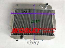 Radiateur en aluminium 2 rangées 62 mm pour Lincoln V8 4 corps 1958-1960 1959 alliage 2 cœurs