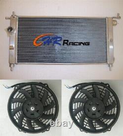 Radiateur en aluminium 2 rangées + ventilateurs pour Vauxhall Corsa GSi 1.6L 1993-1999 MT