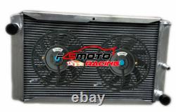 Radiateur en aluminium 4 rangées + ventilateur pour Volvo 340-360 343 344 345 1.4 1.7 1979-1991