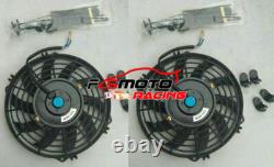Radiateur en aluminium 4 rangées + ventilateur pour Volvo 340-360 343 344 345 1.4 1.7 1979-1991