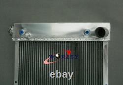 Radiateur en aluminium à 3 rangées + capot + VENTILATEURS pour Chevy C10 C20 K10 K20 K30 1967-1972