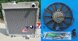 Radiateur en aluminium à 3 rangées + ventilateur POUR FORD MUSTANG V8 289 302 WINDSOR 1964 1965 1966