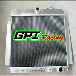 Radiateur en aluminium à 4 rangées pour camion Chevy Pickup V8 1955-1959 55 56 57 58 59 AT/MT