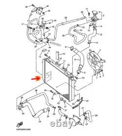 Radiateur en aluminium amélioré pour Yamaha FJR 1300 01-2005 / FJR1300A 03-05