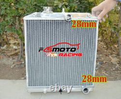 Radiateur en aluminium + carénage + ventilateur pour Honda Civic EK EG D15 D16 1992-2000 28MM PIPE