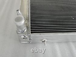 Radiateur en aluminium compatible Jaguar XJS/XJ12 5,3 L V12 BVA 1976-1996 + durites en silicone NOIR