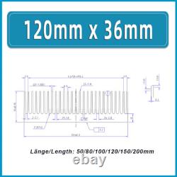 Radiateur en aluminium de 100 mm à 130 mm de largeur, multi-tailles pour CPU, LED, routeur électrique Radiateur en aluminium de 100 mm à 130 mm de largeur, multi-tailles pour CPU, LED, routeur électrique