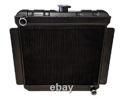 Radiateur en aluminium noir classique à en-tête droit pour Escort Mk1 Mk2 en alliage BDA XE