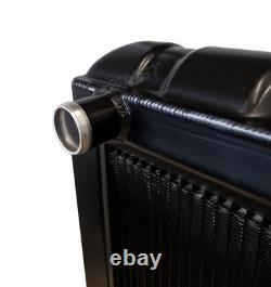 Radiateur en aluminium noir classique à en-tête droit pour Escort Mk1 Mk2 en alliage BDA XE