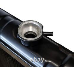 Radiateur en aluminium noir classique à en-tête droit pour Escort Mk1 Mk2 en alliage BDA XE