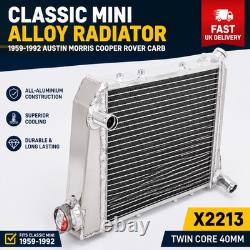 Radiateur en aluminium pour Mini classique à carburateur 1959-92 Austin Morris Cooper Rover X2213