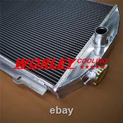 Radiateur en aluminium + ventilateur pour CHEVY HOT / STREET ROD 350 V8 1938 automatique en alliage