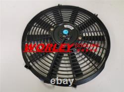 Radiateur en aluminium + ventilateur pour CHEVY HOT / STREET ROD 350 V8 1938 automatique en alliage