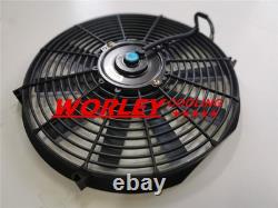 Radiateur en aluminium + ventilateur pour CHEVY HOT / STREET ROD 350 V8 1938 automatique en alliage